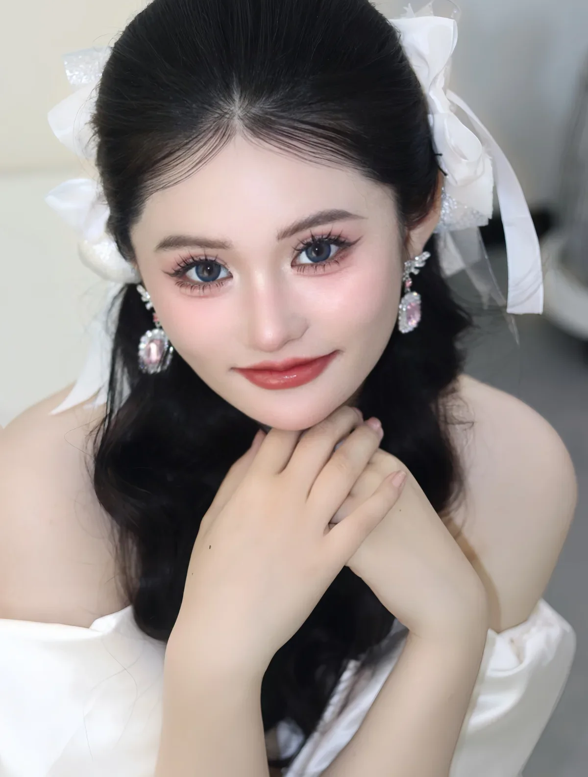 模特精致妆容