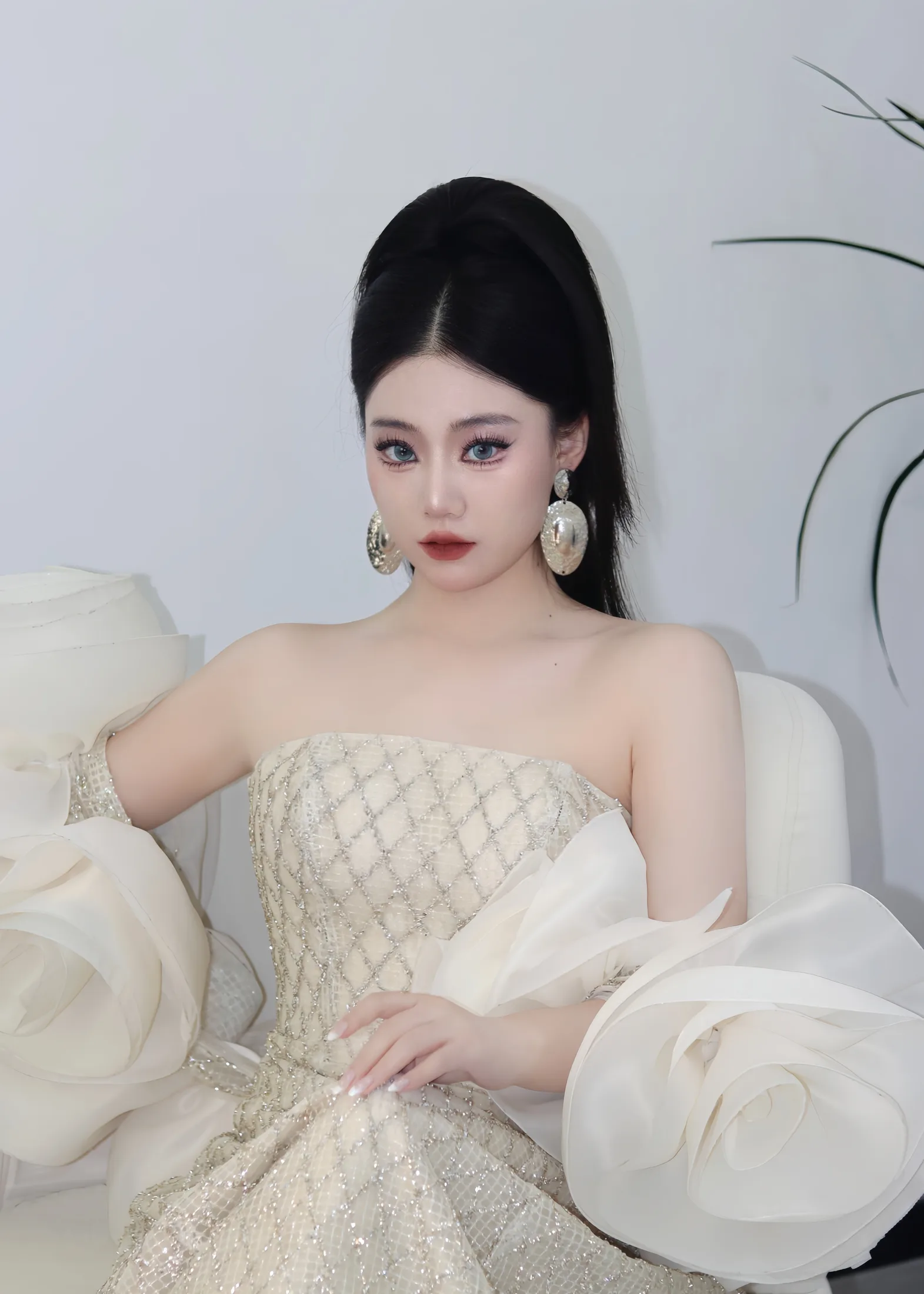 清冷模特妆容